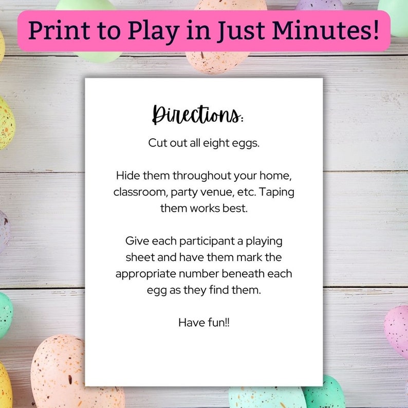 Printablegame, Easter Egg Hunt Printable, Easter Scavenger Hunt, Easter ...