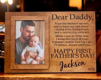 Gift for Dad, New Dad Personal Gift, New Fathers Day Presents, 1st Father&#39;s Day Gift from Baby, 4x6 Photo Frame Gift