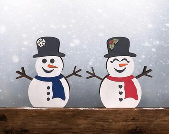Snowman Shelf Sitter Laser Cut File, Christmas Snowman Laser Cut Design SVG, Winter Snowman Shelf Sitter SVG File, Snowman Laser Design SVG