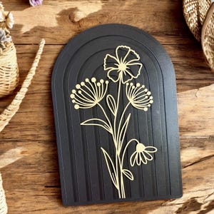 Boho Flowered Decor, Boho Flower Decoration Wall Art, Boho Floral Arch, Boho Shelf Decor, Boho Floating Shelf Decor, Wooden Arch Sign