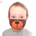 Face mask for kids in cotton - makeshift mouthguard - community mask bear