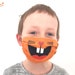 Face mask for kids in cotton - makeshift mouthguard - community mask bunny