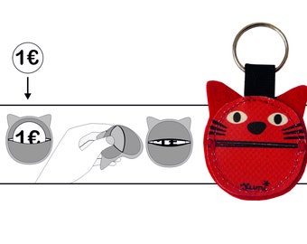 Einkaufswagen-Euro-Chip-Tasche Maulheld Katze