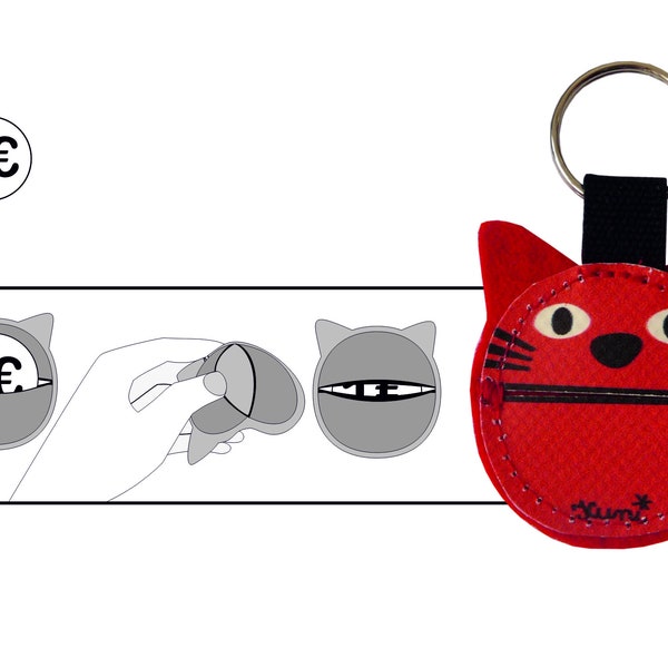 Einkaufswagen-Euro-Chip-Tasche Maulheld Katze