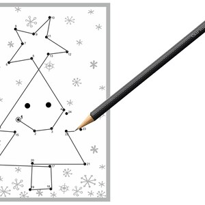 5x Malen-nach-Zahlen-Weihnachts-Postkarte