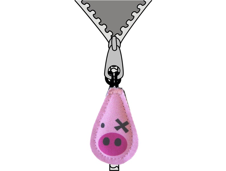 Zipper pendant ZiP-PAL pig image 1