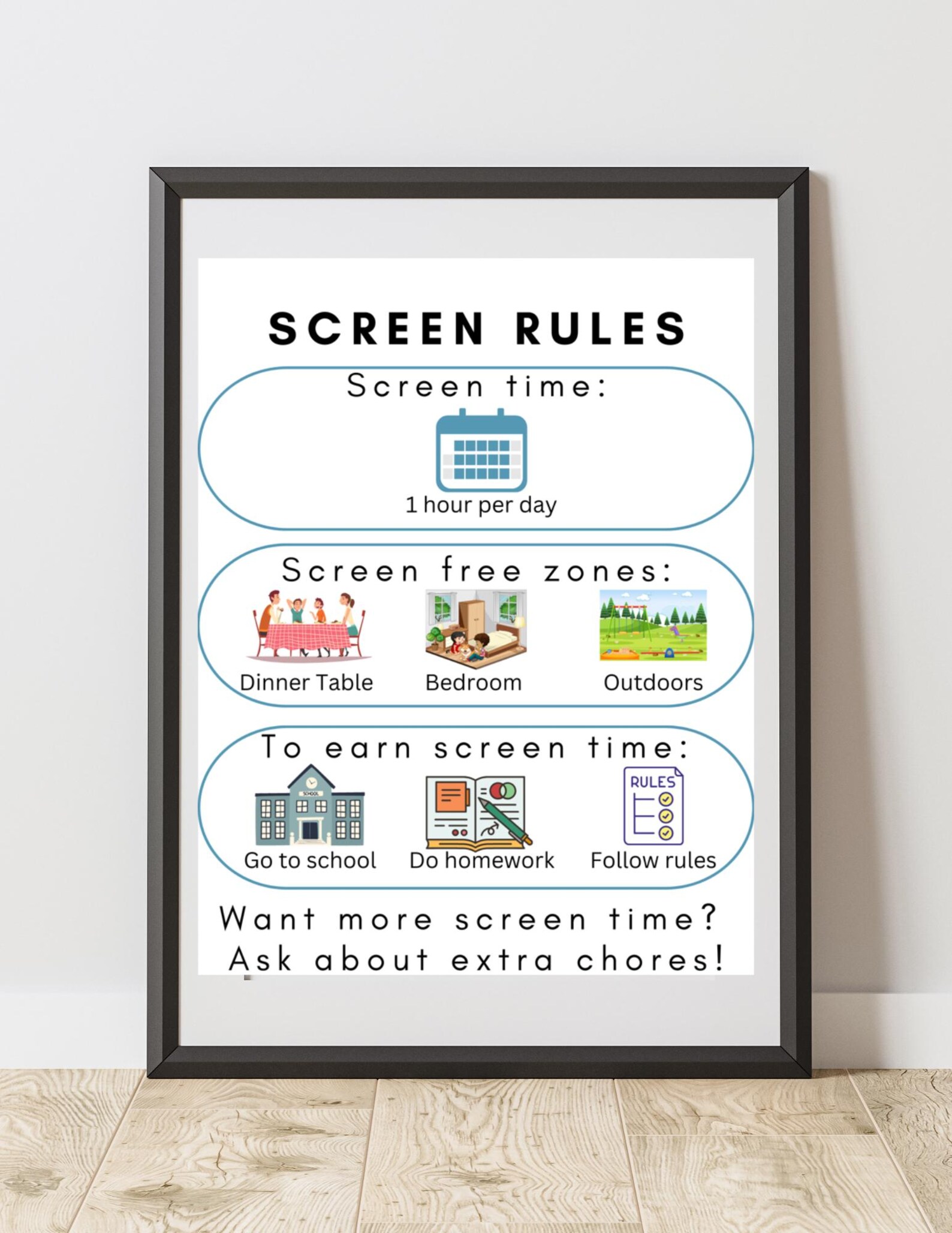 Screen Time Rules for Kids and Families | One Hour Screen Time per Day ...