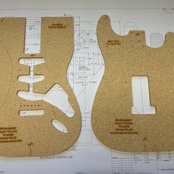 Modèle de guitare Stratocaster avec BluePrints