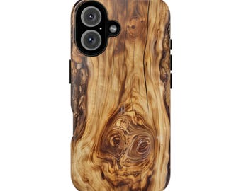 Acacia Wood Tough Polycarbonate Phone Case for multiple device types!