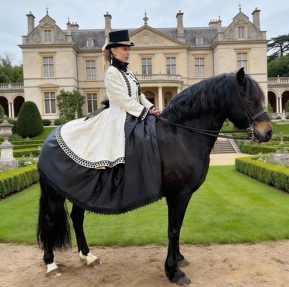 14.2hh Ride Astride Concours D'Elegance horse skirt pdf sewing pattern, pdf  instant download,