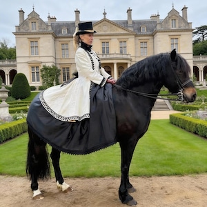 12.2hh Ride Astride Concours D'Elegance horse skirt pdf sewing pattern, pdf instant download,