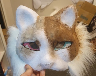 calico therian cat mask