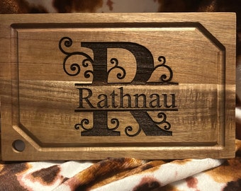 Personalized Cutting Board- Walnut - Engraved - Wedding Gift - Housewarming Gift
