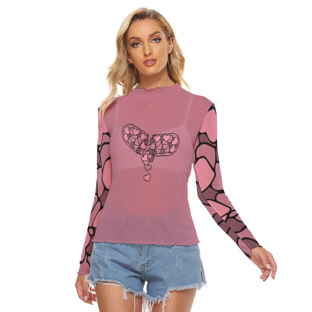 Pouring Out My Heart Allover Print Women's Mesh Tshirt Etsy