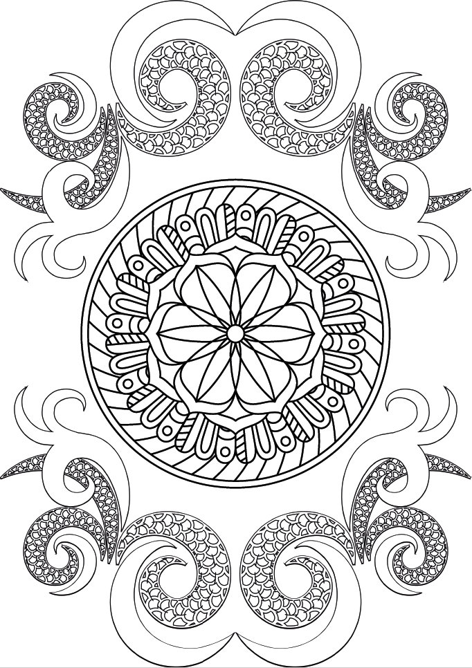 Mandala Colouring Sheet Pdf Digital Download - Etsy