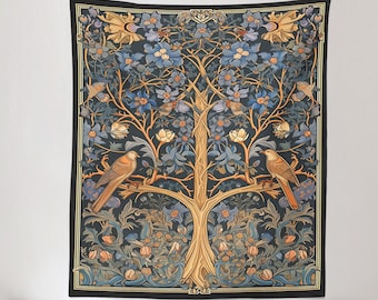 Mystery Tree Tapestry, Boho Tapestry, Bird Tapestry,Art Wall Decor,Large Wall Hanging,Outdoor Decor,Living Room Bedroom Home Decor