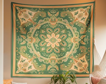 Bohemian Tapestry,Boho Art Wall Hanging,Vintage Floral Home Decoration,Psychedelic Hippie Wall Art Decor for Living Room Bedroom Dorm