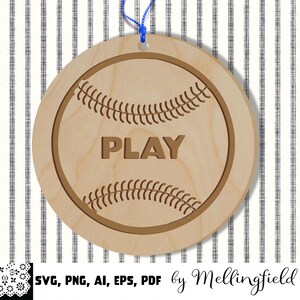 SVG| カスタマイズできるスペースのある Play Ball。野球のスポーツ グラフィックをすぐにダウンロードできます。男の子の名前のサイン。