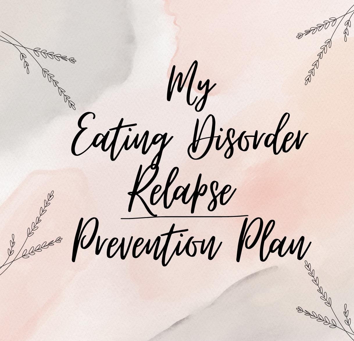 Relapse Prevention Plan: Eating Disorder Recovery - Etsy