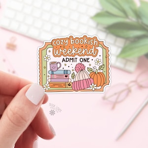 Sticker Admit One Ticket Week-end livresques cosy / Stickers Kindle livresques / Cadeau pour les amoureux des livres / Merch livresque / Smut Reader / Amateur de lecture