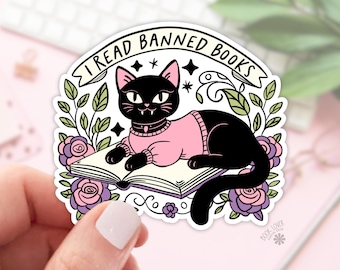 I Read Banned Books Stickers / Bookish Stickers / Book Lover Gift / Bookish Merch / Kindle Sticker / Smut Reader / Reading Lover / E-Reader