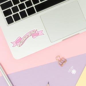 Bookish Girlie Banner Sticker / Bookish Stickers / Book Lover Gift / Bookish Merch / Kindle Sticker / Smut Reader / Reading Lover / E-Reader image 2