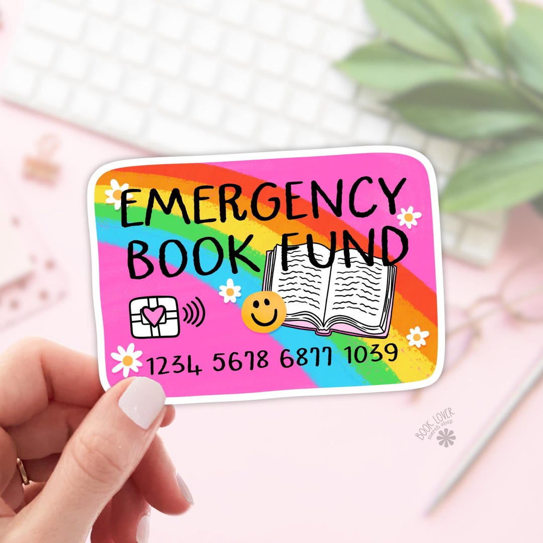 Emergency Book Fund Stickers / Bookish Stickers / Book Lover Gift ...