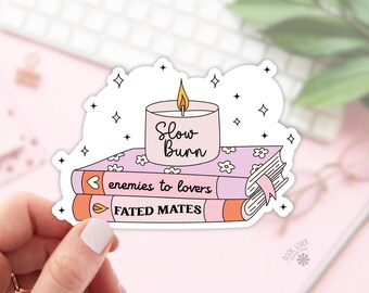 Slow Burn Stickers / Enemies to lovers / Fated Mates / Bookish Stickers / Book Lover Gift / Bookish Merch / Kindle Sticker / Smut Reader