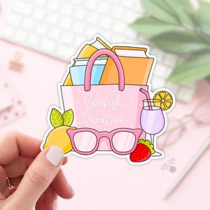 Bookish Vacation Stickers / Bookish Stickers / Book Lover Gift / Bookish Merch / Kindle Sticker / Smut Reader / Reading Lover / E-Reader