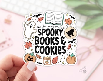 Halloween Spooky Cookies Stickers / Bookish Stickers / Book Lover Gift / Bookish Merch / Kindle Sticker / Smut Reader / Reading Lover