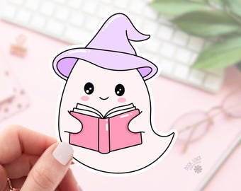Reading Ghost Stickers / Bookish Stickers / Book Lover Gift / Bookish Merch / Kindle Sticker / Smut Reader / Reading Lover / E-Reader