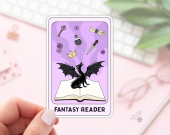 Fantasy Reader Stickers / Bookish Stickers / Book Lover Gift / Bookish Merch / Kindle Sticker / Smut Reader / Reading Lover / E-Reader