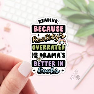Funny Reading Drama Sticker / Bookish Stickers / Book Lover Gift / Bookish Merch / Kindle Sticker / Smut Reader / Reading Lover