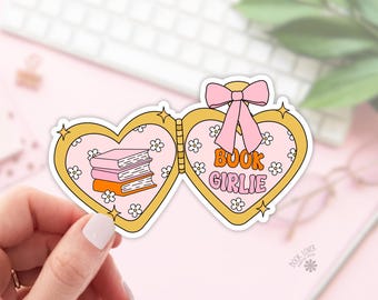 Book Girlie Stickers / Bookish Stickers / Book Lover Gift / Bookish Merch / Kindle Sticker / Smut Reader / Reading Lover / E-Reader