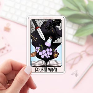 Dragon Reading Stickers / Fantasy Tarot Card Sticker / Bookish Stickers / Book Lover Gift / Bookish Merch / Kindle Sticker