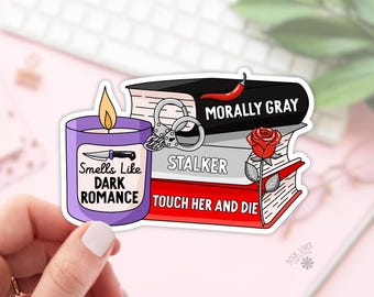 Smells Like Dark Romance Stickers / Bookish Stickers / Book Lover Gift / Bookish Merch / Kindle Sticker / Smut Reader / Reading Lover