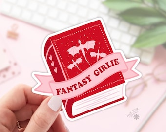 Fantasy Girlie Stickers / Bookish Stickers / Book Lover Gift / Bookish Merch / Kindle Sticker / Smut Reader / Reading Lover / E-Reader