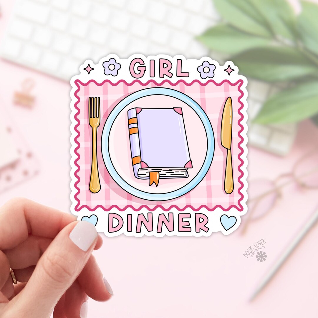 Girl Dinner Stickers / Bookish Stickers / Book Lover Gift / Bookish ...