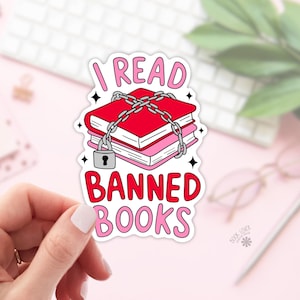 Stickers J'ai lu des livres interdits / Stickers livresques / Cadeau pour les amoureux des livres / Merch livresques / Sticker Kindle / Smut Reader / Amateur de lecture / liseuse