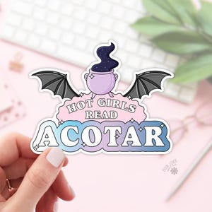 Stickers acotar Hot Girls Read / Stickers livresques / Cadeau pour amoureux des livres / Merch livresques / Sticker Kindle / Lecteur de acotar / Amateur de lecture