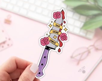 Stickers True Crime Junkie / Bookish Stickers / Gift Book Lover / Bookish Merch / Kindle Sticker / Smut Reader / Reading Lover / E-Reader