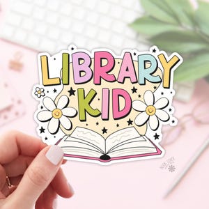 Library Kid Stickers / Bookish Stickers / Book Lover Gift / Bookish Merch / Kindle Sticker / Smut Reader / Reading Lover / E-Reader