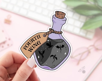 Fourth Wing Potion Stickers / Bookish Stickers / Book Lover Gift / Bookish Merch / Kindle Sticker / Smut Reader / Reading Lover / E-Reader