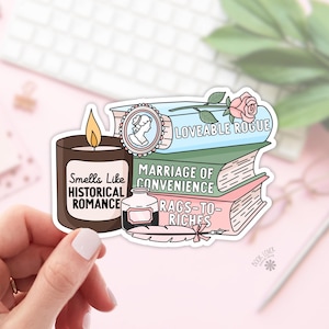 Smells Like Historical Romance Stickers / Bookish Stickers / Book Lover Gift / Bookish Merch / Kindle Sticker / Smut Reader / Reading Lover image 1