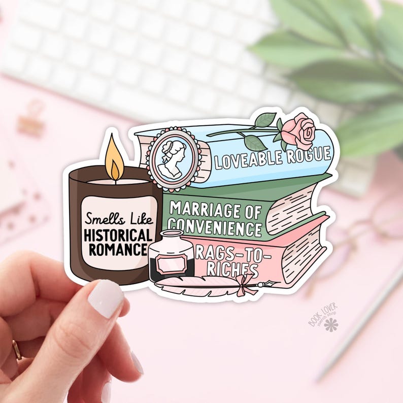 Smells Like Historical Romance Stickers / Bookish Stickers / Book Lover Gift / Bookish Merch / Kindle Sticker / Smut Reader / Reading Lover image 1