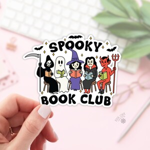Spooky Book Club Stickers / Bookish Stickers / Book Lover Gift / Bookish Merch / Kindle Sticker / Smut Reader / Reading Lover / E-Reader