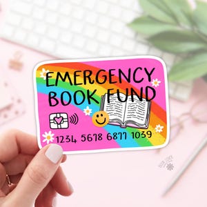 Emergency Book Fund Stickers / Bookish Stickers / Book Lover Gift / Bookish Merch / Kindle Sticker / Smut Reader / Reading Lover / E-Reader