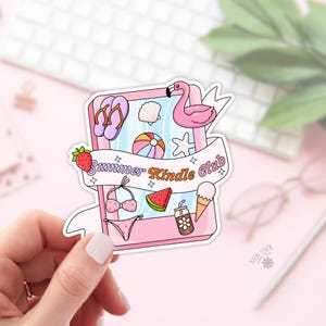 Summer Kindle Club Stickers / Bookish Stickers / Book Lover Gift / Bookish Merch / Kindle Sticker / Smut Reader / Reading Lover / E-Reader