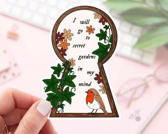 Secret Gardens Stickers / Bookish Stickers / Book Lover Gift / Bookish Merch / Kindle Sticker / Smut Reader / Reading Lover / E-Reader