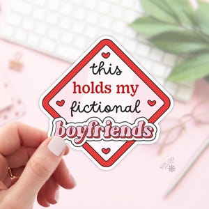 Fictional Boyfriends Stickers / Bookish Stickers / Book Lover Gift / Bookish Merch / Kindle Sticker / Smut Reader / Reading Lover / E-Reader image 1